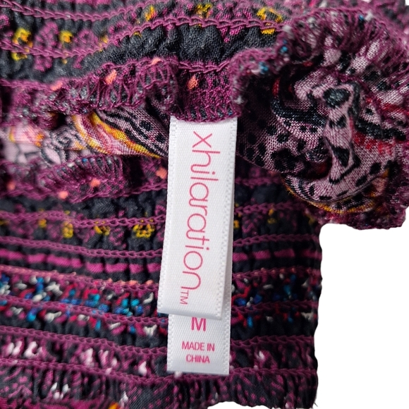 Xhilaration Off the Shoulder Cropped Elastic Waist Jumpsuit Romper Pockets Sz M - Picture 13 of 14